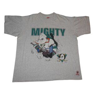 Vintage Disney Mighty Ducks Nutmeg Break Through T-Shirt Men's XXL Made in USA